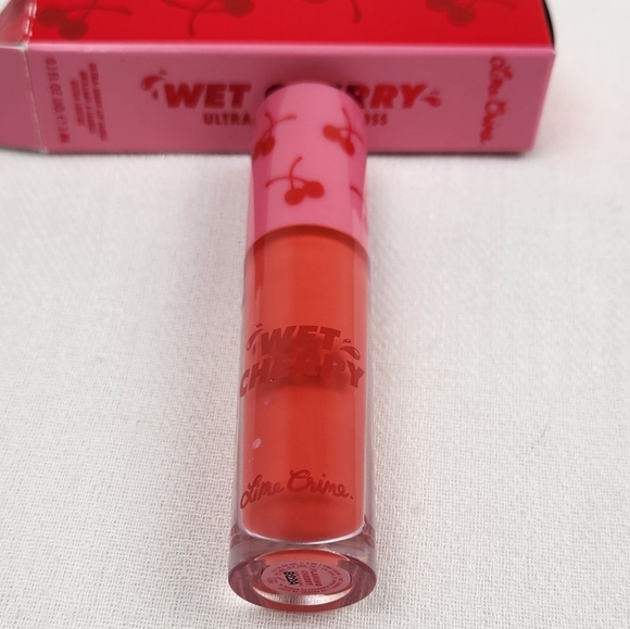 Lime Crime Wet Cherry Ultra Shinny Lip Gloss. Flaming Cherry. - Picture 1 of 4